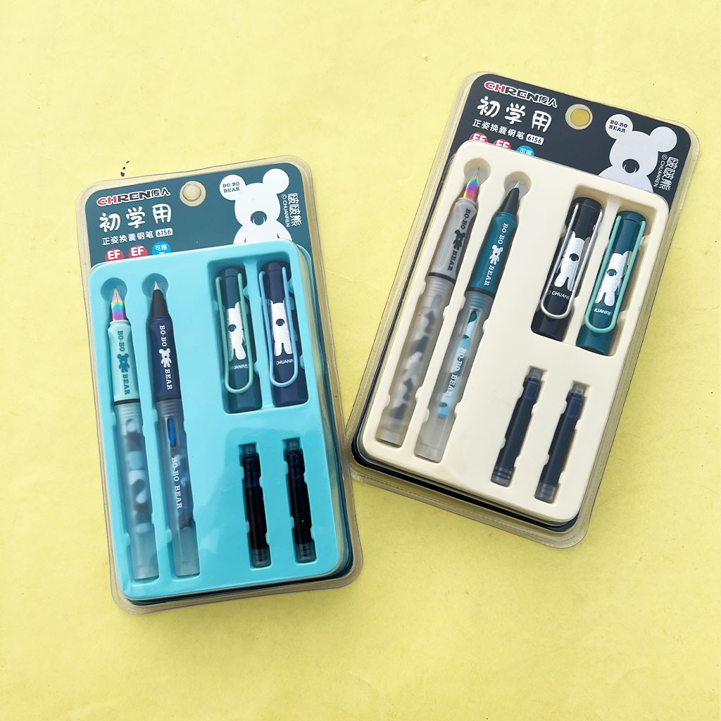 Bear Style Fountain Pen Set With Refill (Per Piece)