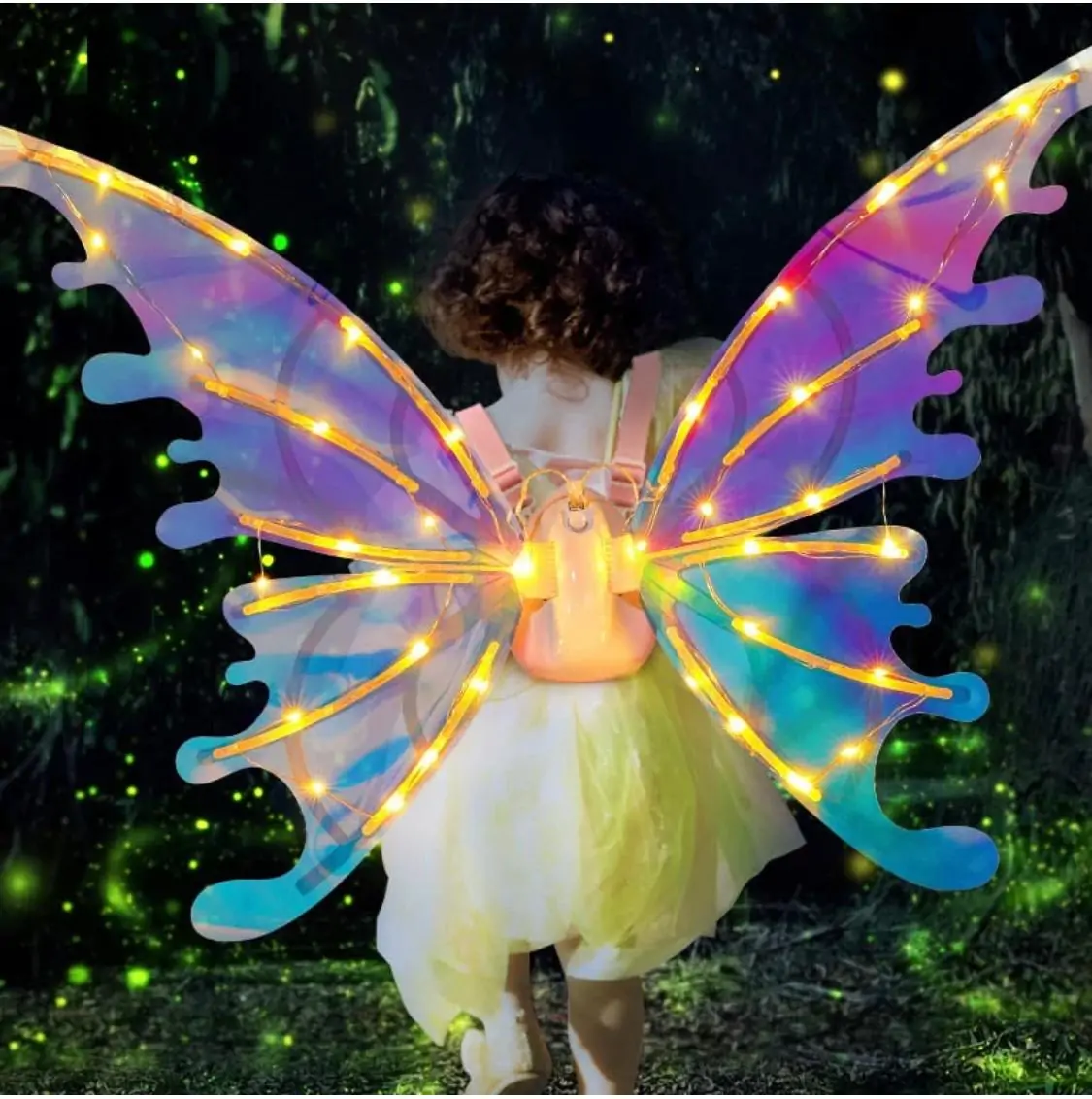 Fairy Butterfly Wings for Girls, Butterfly Wings with Music LED Light