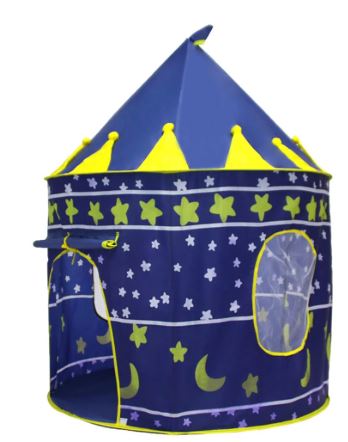 Portable Cubby Tent House for Kids -Blue