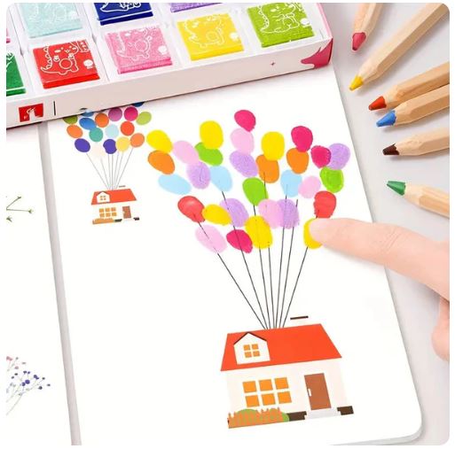 Kids Finger Painting Doodle Coloring Book