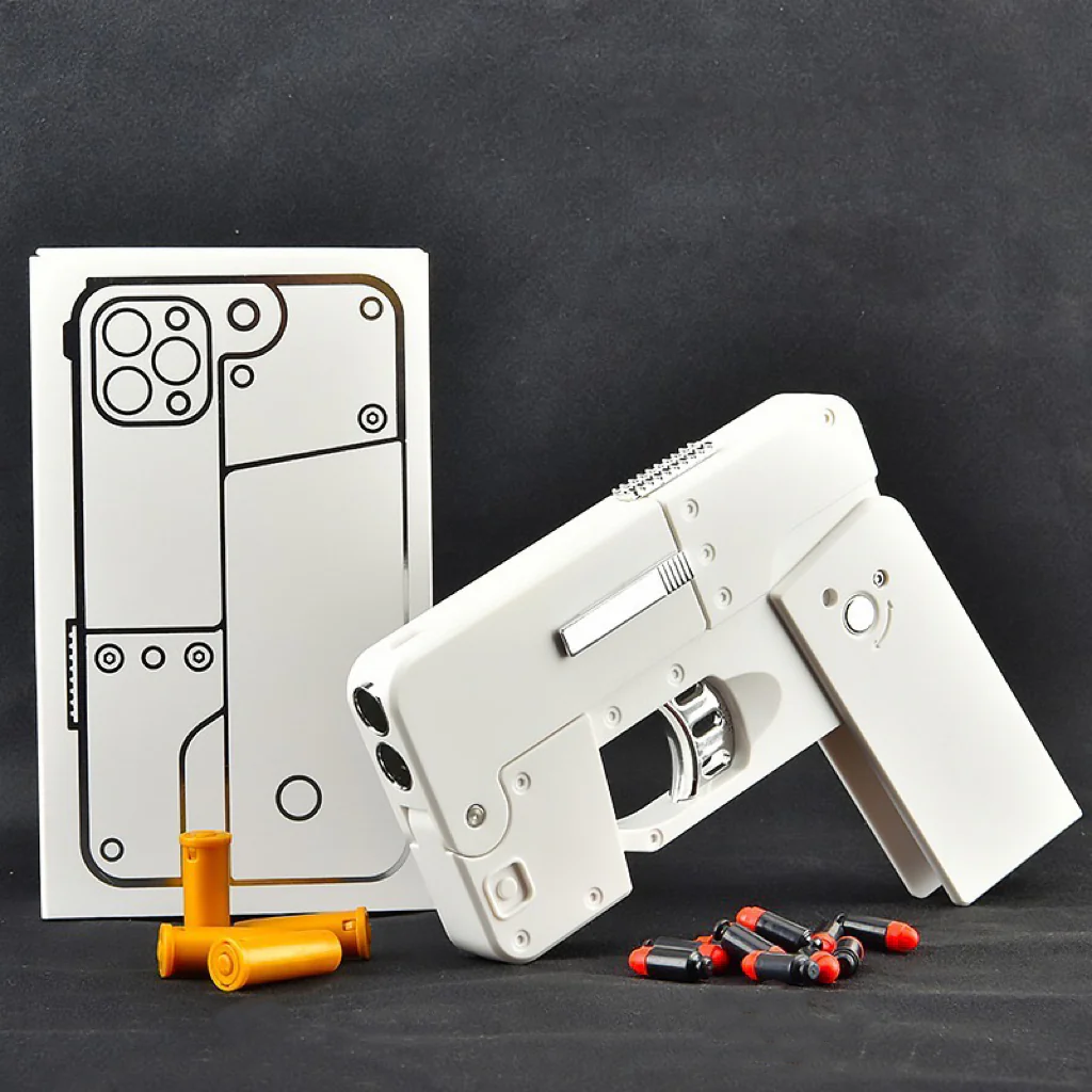 Foldable iPhone Shape Bullet Gun Toy